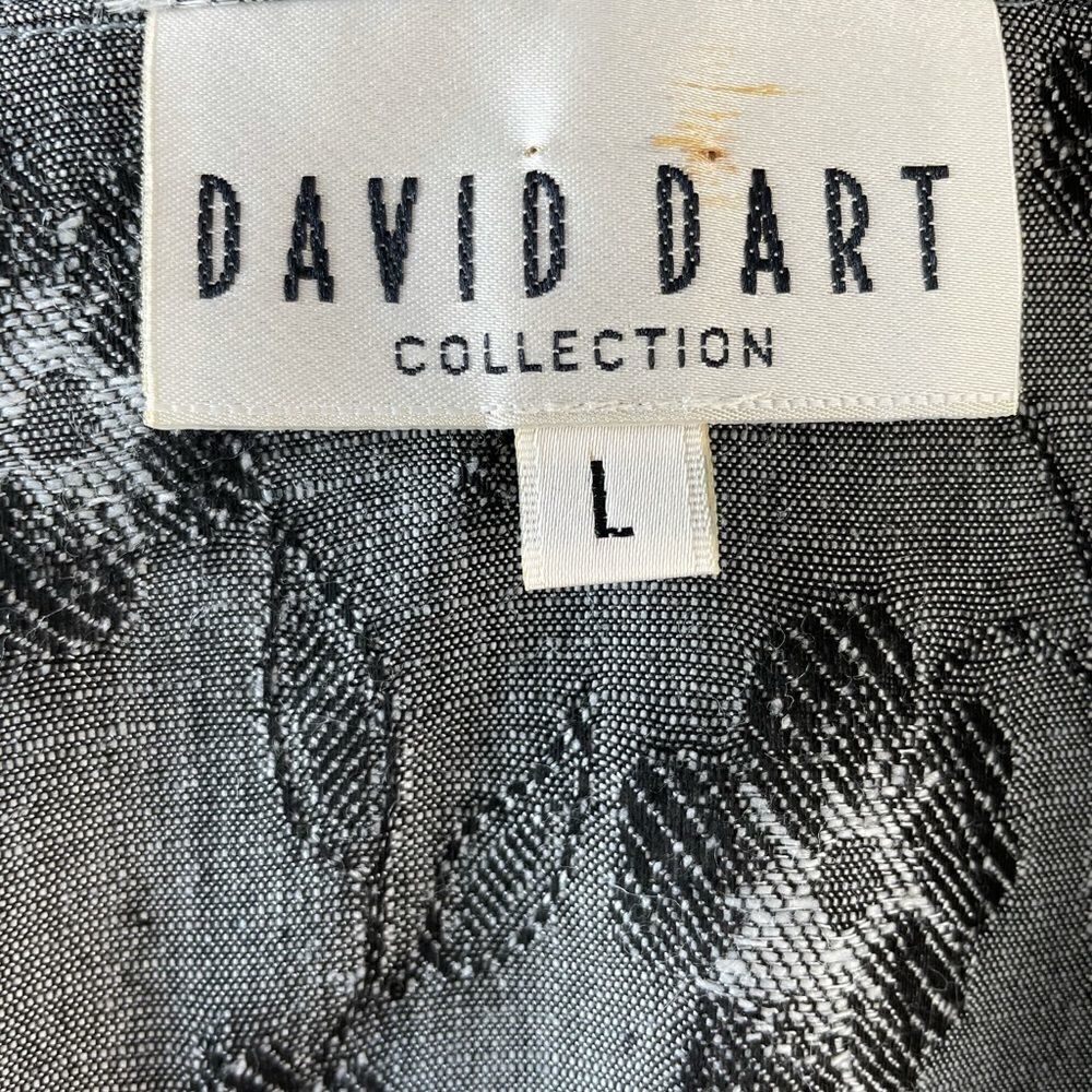 David Dart Linen Blend Button Up Shirt Size L Euc - image 7